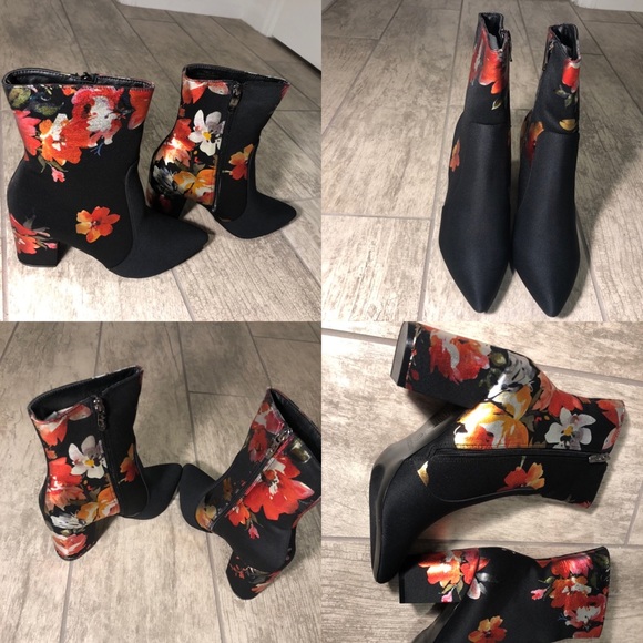 Mackin J Floral Satin Booties - Picture 4 of 5